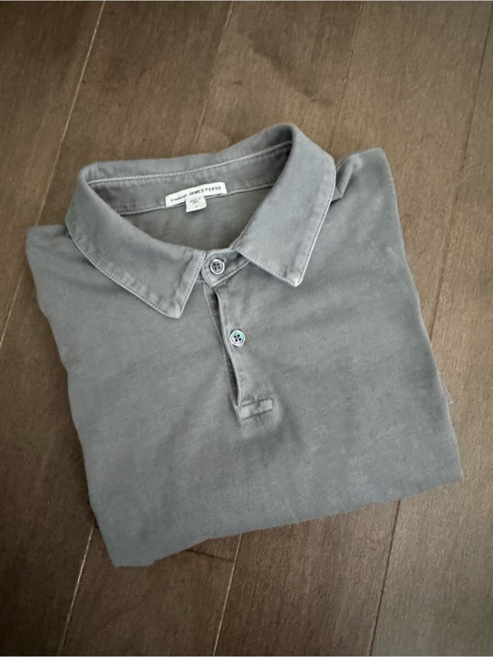 James Perse Men's Grey Polo Shirt (size 1)
